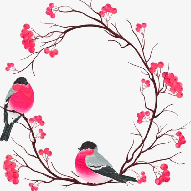 红色梅花元素免抠