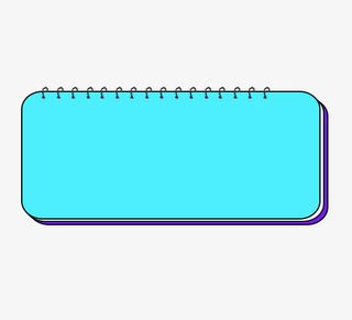 卡通蓝色日历边框免抠标签元素