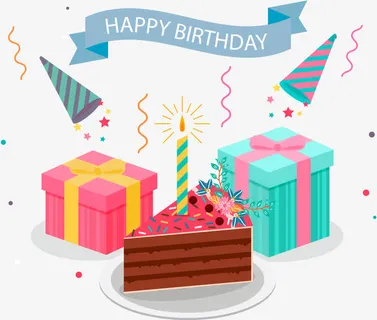 矢量生日快乐免抠