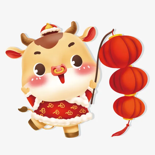 新年小牛7月免抠