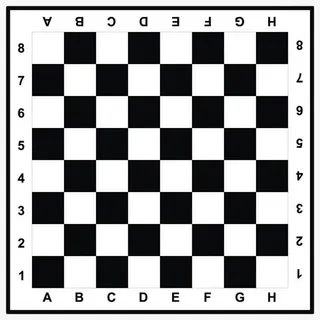 黑白手绘象棋盘免抠