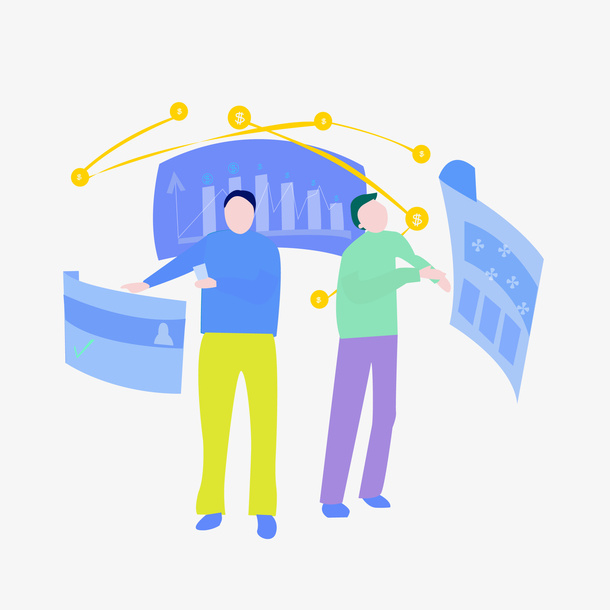 充满科技感的未来金融理财免抠