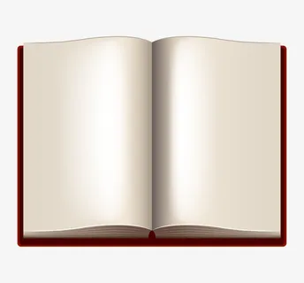 手绘立体翻开的书免抠