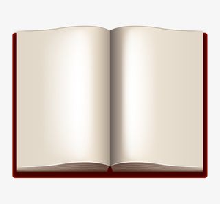 手绘立体翻开的书免抠