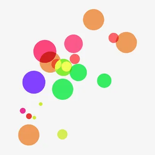 多个小彩球图案免抠