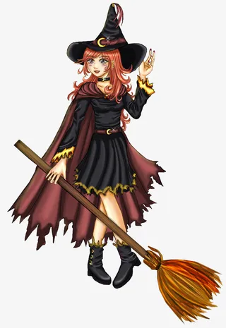 万圣节卡通人物女巫1免抠