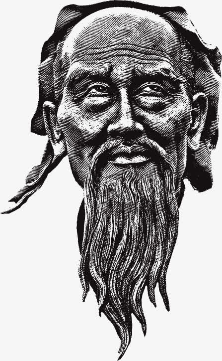 矢量手绘古代人物头像免抠