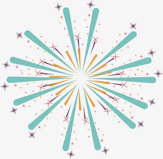星星放射烟花免抠