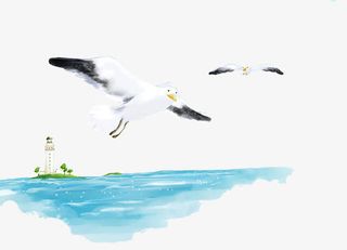 大海海燕灯塔免抠