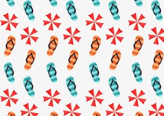 拖鞋遮阳伞背景图