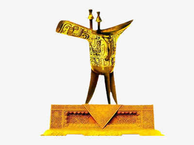 金色酒盅素材免抠