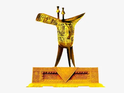 金色酒盅素材免抠