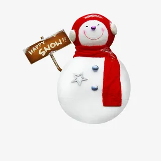 圣诞节雪人免抠