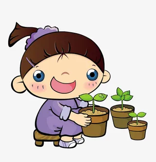 种植物的小可爱装饰PNG免抠