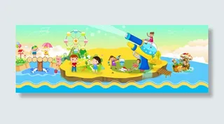 儿童卡通产品创意banner素材