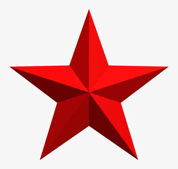 红色五角星免扣素材免抠