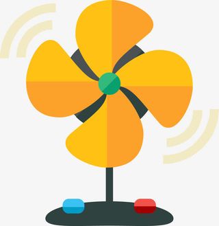 转动这的黄色风扇免抠