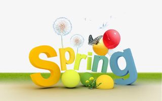 spring春天艺术字免费下载免抠