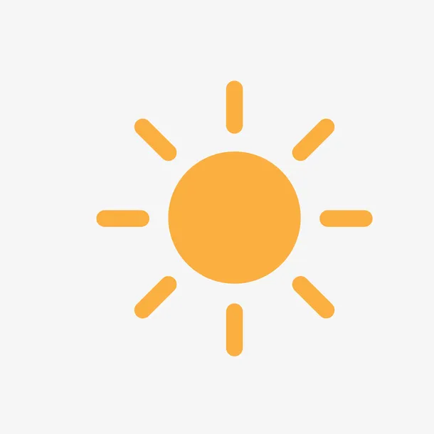 扁平化太阳图标免抠