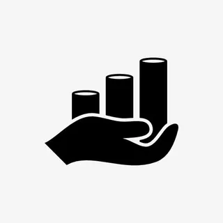 墨迹手托金币免抠