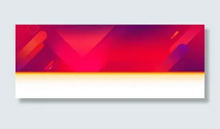 横幅红色广告海报免抠