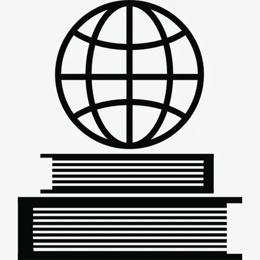 书本和地球标志图标免抠
