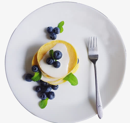 小清新酸奶松饼免抠