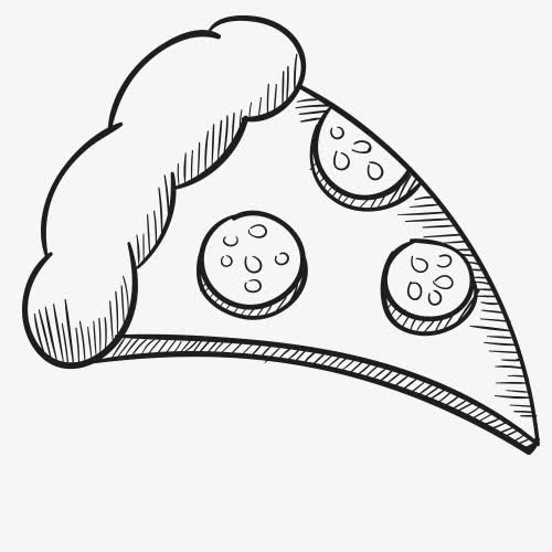 铅笔画 食物 汉堡包 热狗 快免抠
