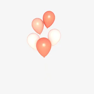 C4D立体小清新婚礼气球节日气球免抠