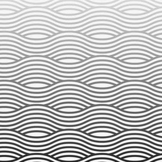 黑白波浪矩形免抠