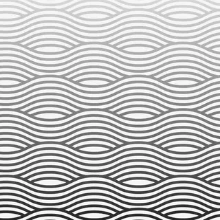 黑白波浪矩形免抠