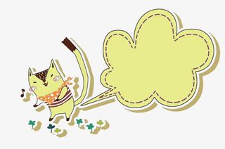 卡通小猫对话背景