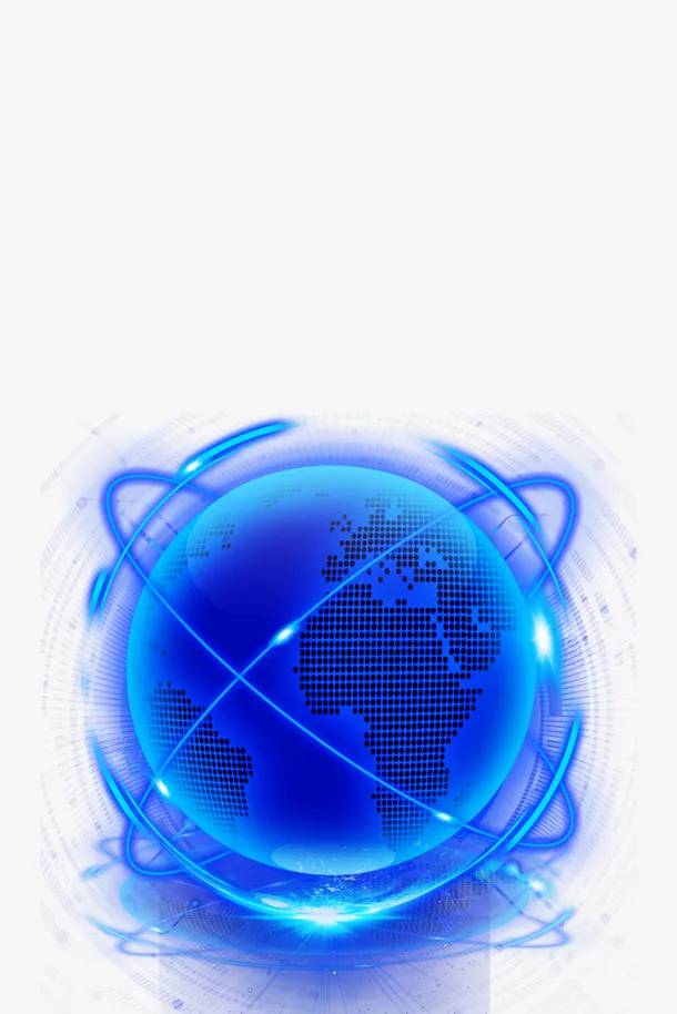 科技元素星球光效线条光线免抠