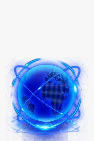 科技元素星球光效线条光线免抠