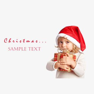 抱着礼物的小女孩免抠