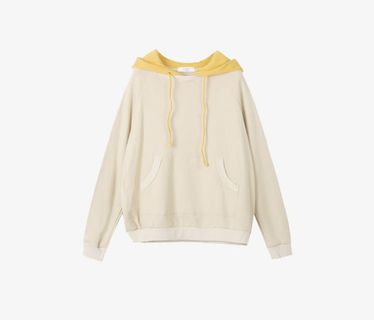 白色宽松长袖学生外套免抠