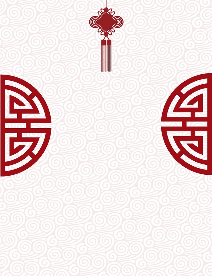 矢量中国风传统花纹中国结背景素材高清