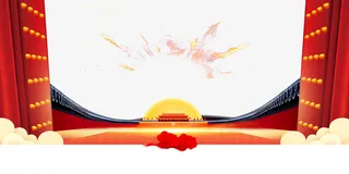 中国风红色节日边框免抠