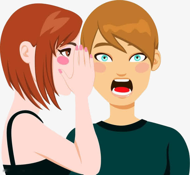 卡通惊奇的男人免抠