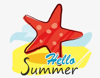 海星沙滩球卡片图片免抠