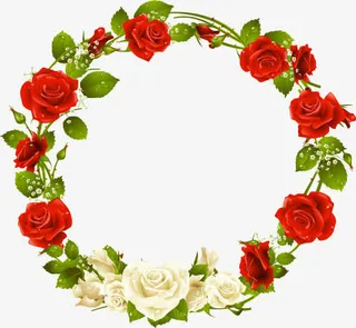 鲜花花环荣耀情人节免抠