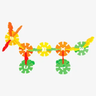 雪花片插接小狗图案免抠