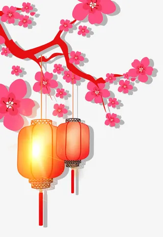 春节红灯笼psd图免抠