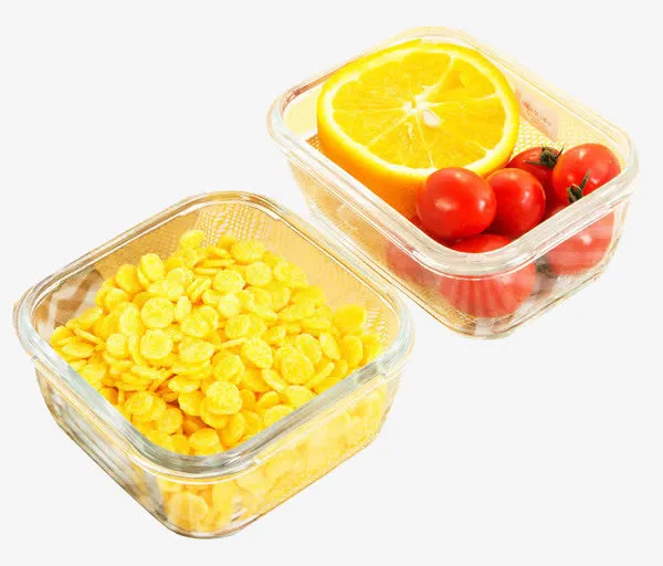 玻璃盒里的食材免抠