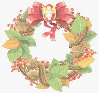 藤蔓蝴蝶结边框免抠