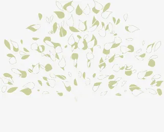 漂浮手绘树叶元素免抠