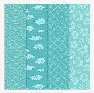 中国风祥云底纹免抠