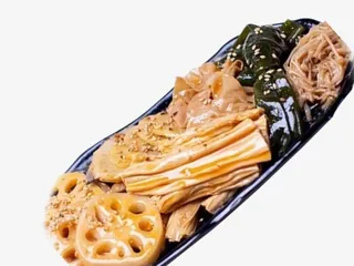 麻辣烫麻辣拌素菜拼盘卤菜藕片海带结腐竹免抠