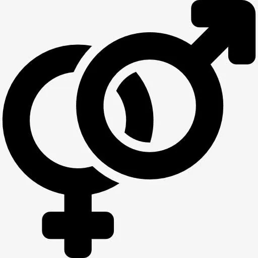 男性和女性的符号图标免抠