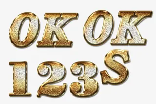 金色钻石字母免抠